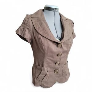 XOXO Brown Blazer with Button Detail